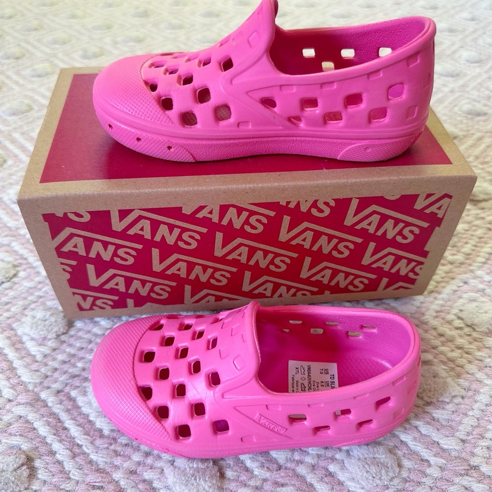 Vans Pink Perforated Water Shoes Slip-On